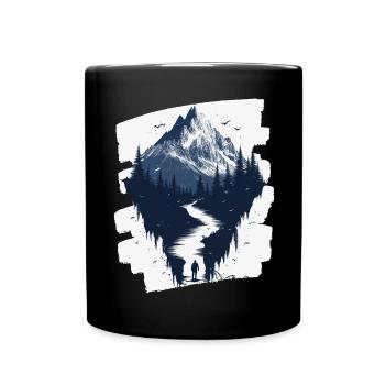 Mountains - Full Colour Mug - black - Front