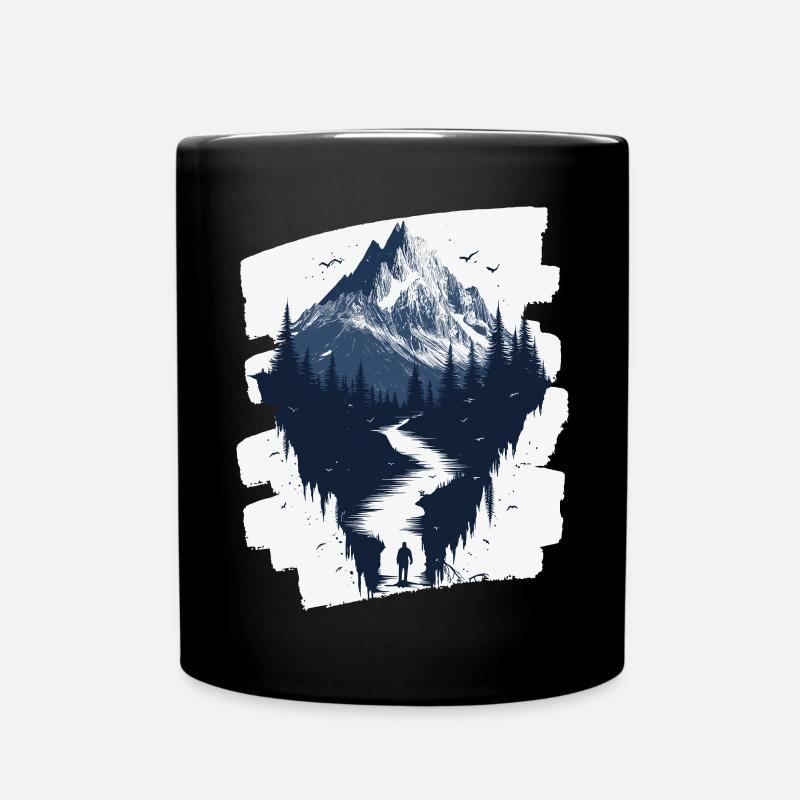Montagnes - Mug uni - noir