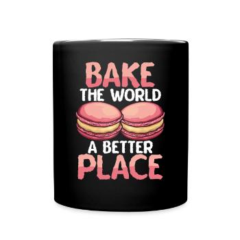 Macaron Baker Chef pâtissier Amateur de macarons - Mug uni - noir - Devant