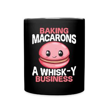 Macaron Baker Chef pâtissier Amateur de macarons - Mug uni - noir - Devant