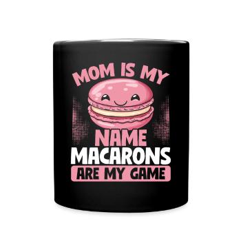 Macaron Baker Chef pâtissier Amateur de macarons - Mug uni - noir - Devant