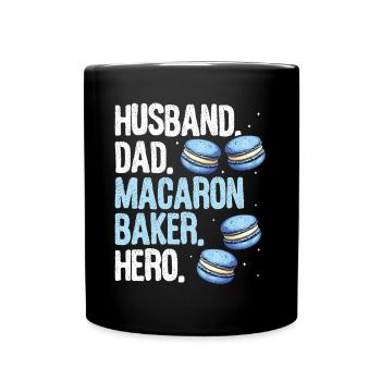 Macaron Baker Chef pâtissier Amateur de macarons - Mug uni - noir - Devant
