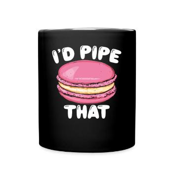 Macaron Baker Chef pâtissier Amateur de macarons - Mug uni - noir - Devant