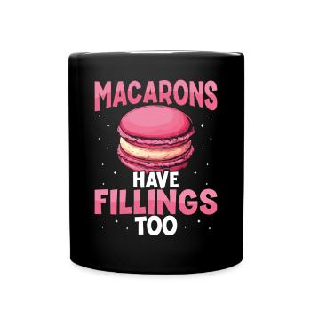 Macaron Baker Chef pâtissier Amateur de macarons - Mug uni - noir - Devant