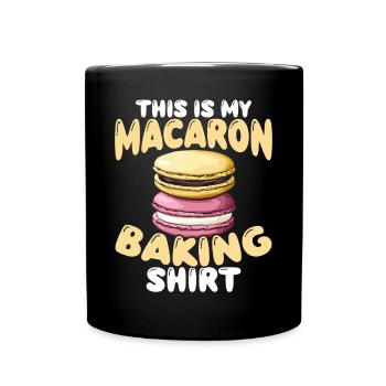 Macaron Baker Chef pâtissier Amateur de macarons - Mug uni - noir - Devant