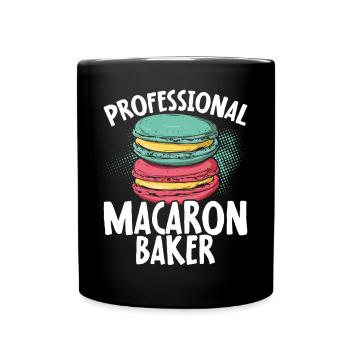 Macaron Baker Chef pâtissier Amateur de macarons - Mug uni - noir - Devant