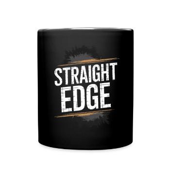 Straight Edge Lettering for Straight Edger Life - Full Colour Mug - black - Front