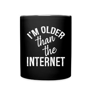 Je suis plus vieux qu’Internet - Mug uni - noir - Devant