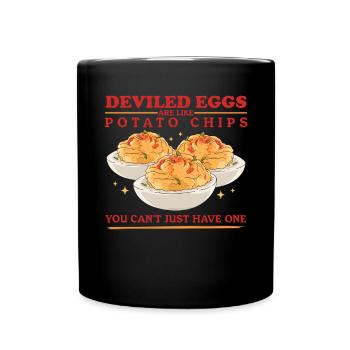 Gefüllte Eier Deviled Eggs Geschenke - Tasse einfarbig - Schwarz - Vorne