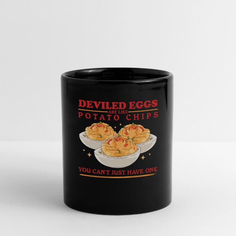 Gefüllte Eier Deviled Eggs Geschenke Tasse einfarbig
