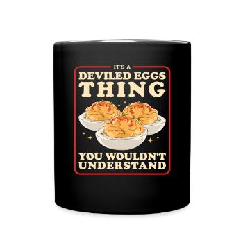 Gefüllte Eier Stuffed Deviled Eggs Geschenke - Tasse einfarbig - Schwarz - Vorne