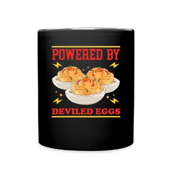 Gefüllte Eier Dressed Deviled Eggs Geschenke - Tasse einfarbig - Schwarz - Vorne