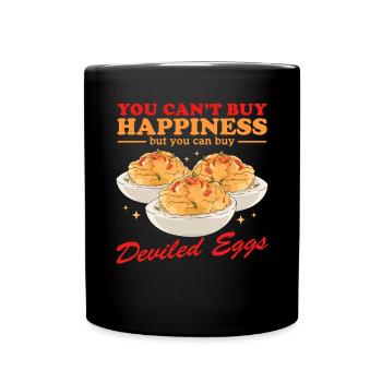 Gefüllte Eier Russian Deviled Eggs Geschenke - Tasse einfarbig - Schwarz - Vorne