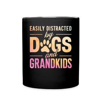 Cadeaux de grand-père chien - Mug uni - noir - Devant