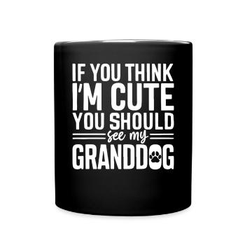 Cadeaux de grand-père chien - Mug uni - noir - Devant