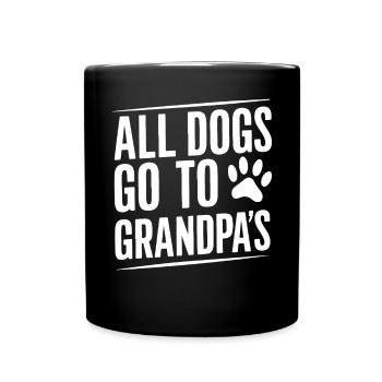 Cadeaux de grand-père chien - Mug uni - noir - Devant