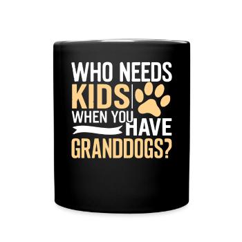 Cadeaux de grand-père chien - Mug uni - noir - Devant