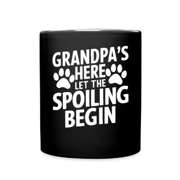 Cadeaux de grand-père chien - Mug uni - noir - Devant