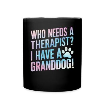 Cadeaux de grand-père chien - Mug uni - noir - Devant