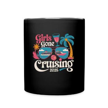 Girls Gone Cruising 2025 Sunglasses Palm Trees - Full Colour Mug - black - Front