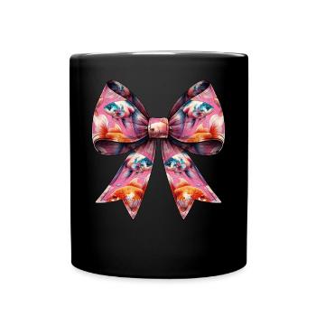 Coquette Bow Goldfisch Fisch Muster Mom Mothers - Tasse einfarbig - Schwarz - Vorne
