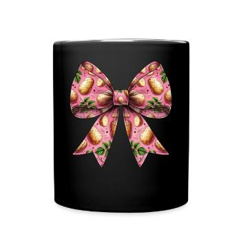 Coquette Bow Potato Kartoffeln Mädchen Mom Mothers - Tasse einfarbig - Schwarz - Vorne
