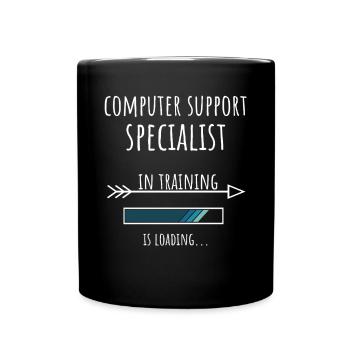 Computer Support Specialist in Ausbildung Beruf - Tasse einfarbig - Schwarz - Vorne