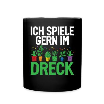 Gärtner Pflanzen Gartenarbeit Gartenbau - Tasse einfarbig - Schwarz - Vorne