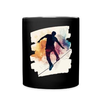 Slackline Slacklining Balance - Full Colour Mug - black - Front