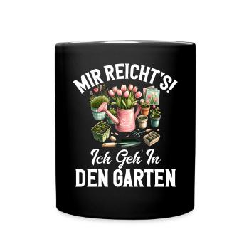 Gärtner Pflanzen Gartenarbeit Gartenbau - Tasse einfarbig - Schwarz - Vorne