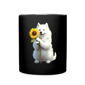 Samojede - Tasse einfarbig - Schwarz - Vorne