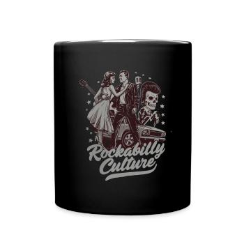 Culture rockabilly Style de musique rétro - Mug uni - noir - Devant