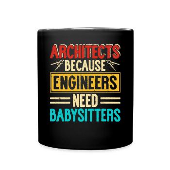architecte - Mug uni - noir - Devant