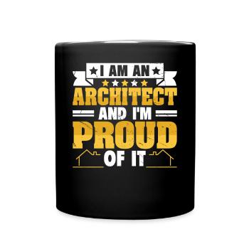 Architekt - Tasse einfarbig - Schwarz - Vorne
