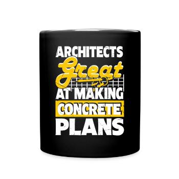 Architekt - Tasse einfarbig - Schwarz - Vorne