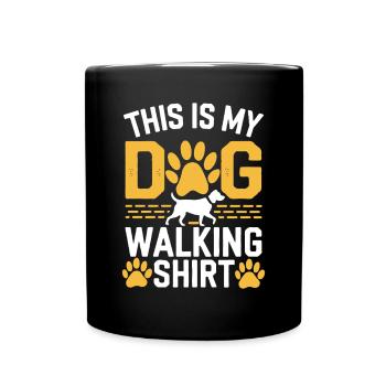 This Is My Dog Walking Shirt - Full Colour Mug - black - Front