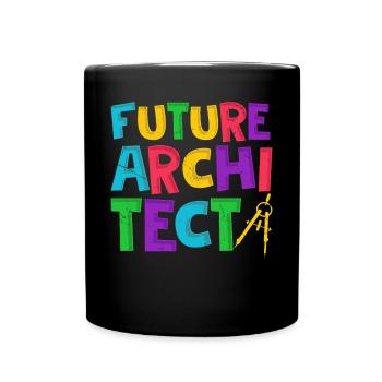 Architekt - Tasse einfarbig - Schwarz - Vorne