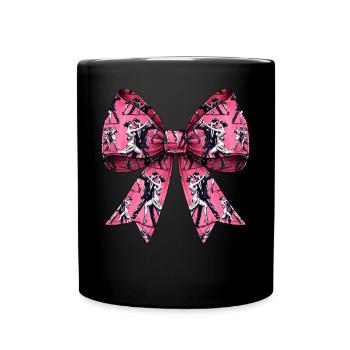 Coquettish Bow Salsa Dance Dancing Pattern Girl - Full Colour Mug - black - Front