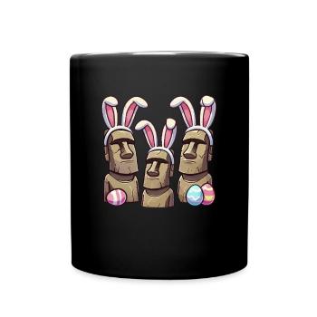 Easter island moai, Isla de Pascua easter island - Tasse einfarbig - Schwarz - Vorne