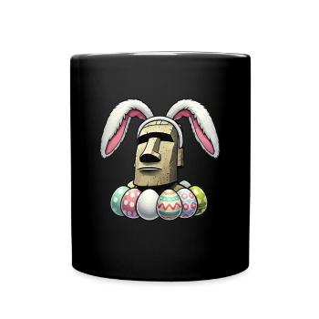 Easter island moai, Isla de Pascua easter island - Tasse einfarbig - Schwarz - Vorne