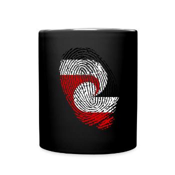 Fingerabdrücke der Maori-Flagge, Neuseeland - Tasse einfarbig - Schwarz - Vorne