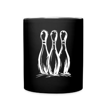 Bowling Pins - Full Colour Mug - black - Front