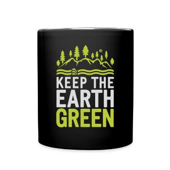 Earth day - Tasse einfarbig - Schwarz - Vorne
