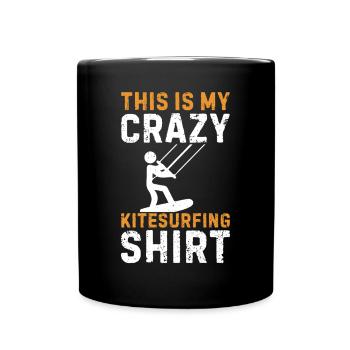 C’est mon t-shirt de kitesurf fou Kitesurfer - Mug uni - noir - Devant
