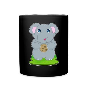 Elephant Cookie - Full Colour Mug - black - Front