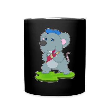 Mouse Bottle of Red Wine - Full Colour Mug - black - Front