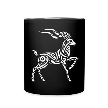 Gazelle de Thomson tribale - Mug uni - noir - Devant