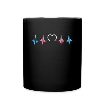 Transgender Trans LGBT Pride - Full Colour Mug - black - Front