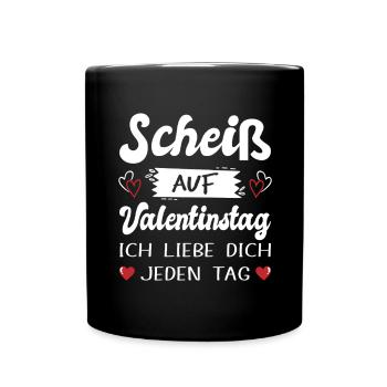 Valentinstag Geschenke Fun Valentinstagsgeschenke - Tasse einfarbig - Schwarz - Vorne