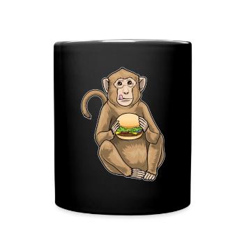 Cheeseburger de singe - Mug uni - noir - Devant